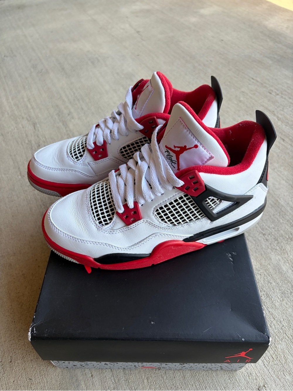 Jordan Kids Sneakers - White, Red, Black